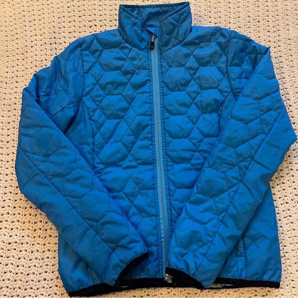 Beautiful Blue Quilted Marker Ski Jacket